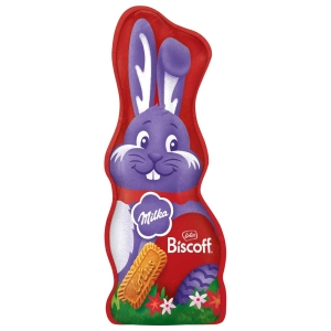 Milka Lotus Biscoff Królik Zając z Czekolady Mlecznej Kawałkami Ciastek 95g