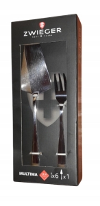 Komplet Zwieger Multima 6 widelców do ciasta i szpatułka do ciasta