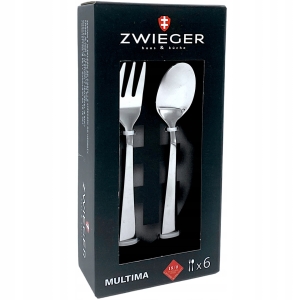 Zestaw deserowy widelczyki i łyżeczki do herbaty 12el Zwieger Multima