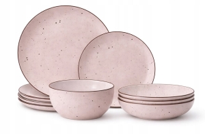 KOMPLET PORCELANA ZESTAW SERWIS OBIADOWY TALERZE 12el 4 OSOBY GEMMA MG Home