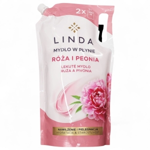  LINDA Kremowe Mydło w płynie do rąk  FLORAL HARMONY RÓŻA PEONIA 1L