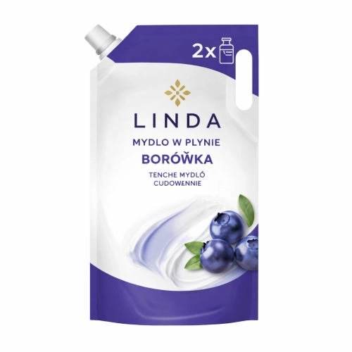 LINDA Mydło w płynie BORÓWKA nawilżenie i pielęgnacja zapas 1 litr