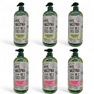 Ekologiczny Płyn do Mycia naczyń W5 Pure Home Zestaw 6 x 750 ml 