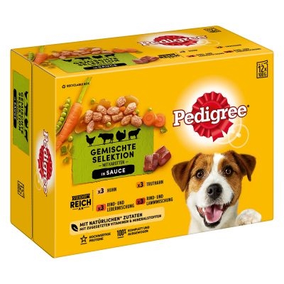 Mokra karma PEDIGREE Adult dla psów w sosie  4 smaki saszetka 12x100g.jpg