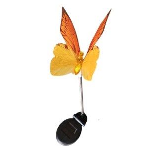 Lampka solarna LED wbijana Motyl motylek pomarańczowy