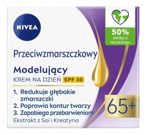 NIVEA Przeciwzmarszczkowy + Modelujący krem na dzień SPF30 65+ 50ml