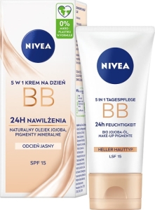 NIVEA 5w1 Krem BB nawilżający na dzień odcień jasny 24h SPF15 50ml