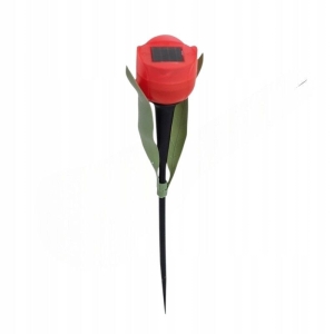 Lampa solarna wbijana ogrodowa Tulipan czerwony 30 cm 