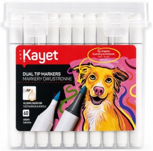 Promarkery Kayet 60 szt. MARKERY DWUSTRONNE KAYET 2,6 i 6 mm
