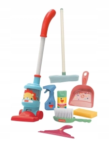 Odkurzacz dziecięcy Fisher-Price + zmiotka gąbka spray i akcesoria prezent