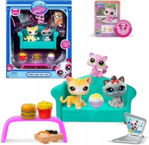 Zestaw figurek Littlest Pet Shop Podwieczorek Diner Dash Play Pack #166 #167 #168