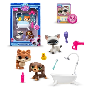 Zestaw figurek Littlest Pet PIELĘGNACJA SPA Shop Grooming Spa Play Pack 3 szt.