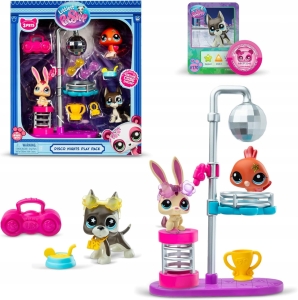 Zestaw figurek Littlest Pet Shop Disco Nights Play Pack 3 szt.