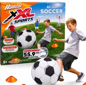 Ogromna piłka nożna 55,9cm + 4 znaczniki Banzai XXL Sports All Star Soccer