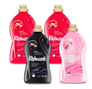 Kłębuszek Płyn do prania tkanin  MIX 4x 1,82l  33 prania