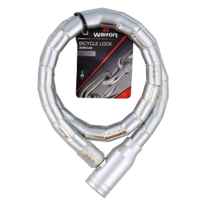 Zapięcie rowerowe 18 mm 80 cm Walfort srebrny