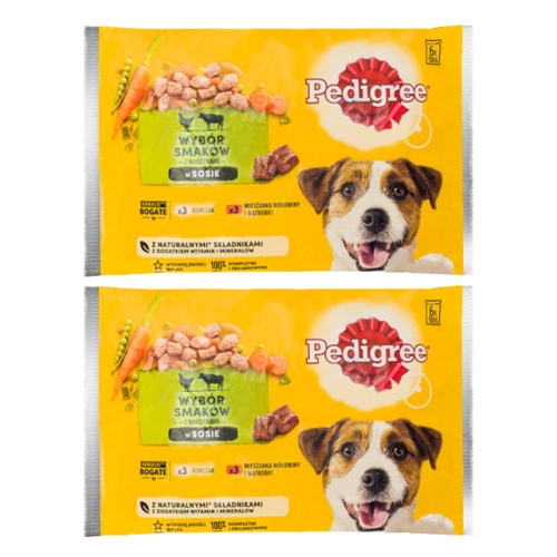 Mokra karma PEDIGREE Adult dla psów w sosie mix saszetka 12x100g.jpg
