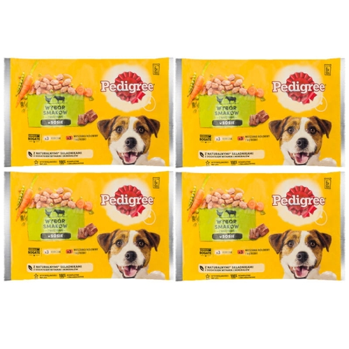 Mokra karma PEDIGREE Adult dla psów w sosie mix saszetka 24x100g.jpg