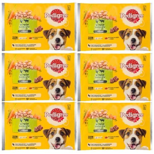 Mokra karma PEDIGREE Adult dla psów w sosie mix saszetka 36x100g.jpg