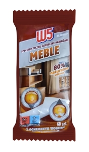 W5 Ściereczki nawilżane do Mebli Platinum 60 szt.