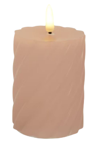 Świeca LED 7 x 9 cm różowa
