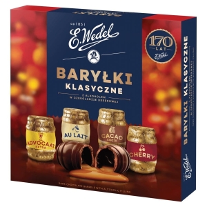 Wedel Baryłki klasyczne z alkoholem w czekoladzie deserowej 200 g