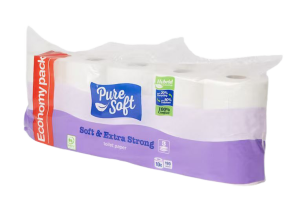 Papier toaletowy Pure Soft Miękki i Ekstra Mocny 10 rolek x 190 listków