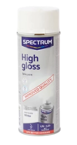 Farba w sprayu wysoki połysk Spectrum Biała