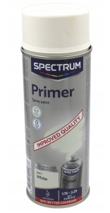 Farba podkładowa w sprayu matowa BIAŁY 400 ml Spectrum
