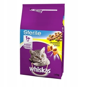 Whiskas Sterile Sucha karma dla kota Kurczak 1+ 1,4 kg