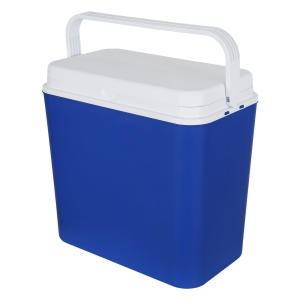 Lodówka turystyczna 24 L niebieska 35x24x39 cm + 2 wkłady