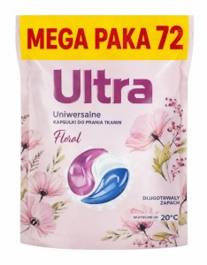 Ultra  Kapsułki uniwersalne do prania EFEKT EDEN FLORAL MEGA PAKA 72 sztuki