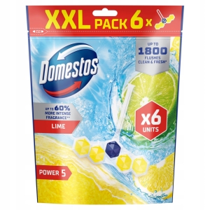 Kostka zawieszka  do WC DOMESTOS Power 5 Lime 6x55g XXXL