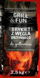 Brykiet drzewny do grilla Grill Fun 2,5 kg 