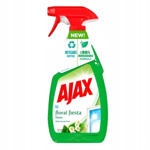 Płyn Ajax Do Szyb Okien Szkła 500ml Flora Fiesta Spray Konwalia Zielony