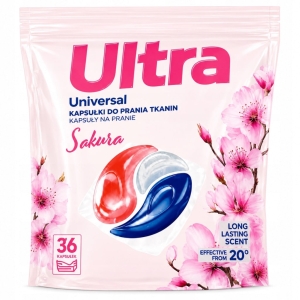 ULTRA Kapsułki do prania UNIWERSALNE efekt EDEN SAKURA 36 sztuk