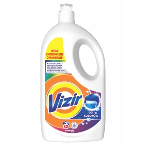 Vizir Color Płyn do Prania Tkanin Kolorowych, 80 Prań, 3,6L, Płyn do Koloru