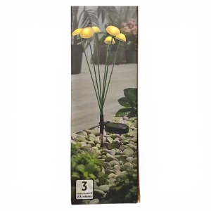 Lampa solarna wbijana LED GRZYBKI ŚWIETLNE 68 cm ciepłe światło