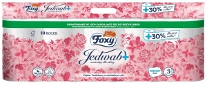 Foxy Jedwab Plus Papier toaletowy o delikatnym zapachu 3 warstwy 10 rolek