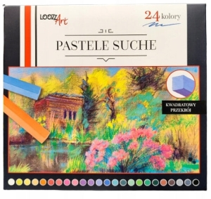 65. LOOZZ Suche pastele kwadratowy przekrój 24 sztuki