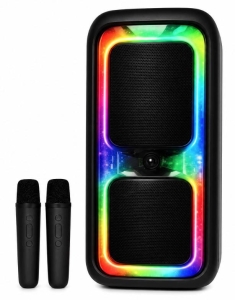 Głośnik karaoke Syste RGB 20W BT z 2 mikrofonami Przenośny bezprzewodowy