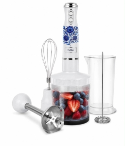Blender ręczny Hoffen AK-0147 700 W biały w kwiaty kwiatki