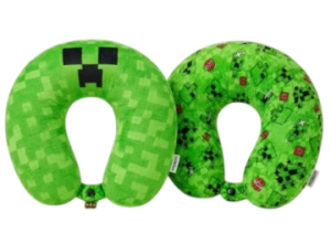 MINECRAFT Poduszka podróżna, rogal na szyję Creeper maskotka