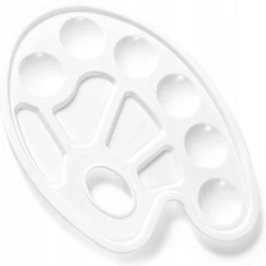 Van Bleiswijck Plastikowa paleta malarska 22x16cm Biała, do malowania