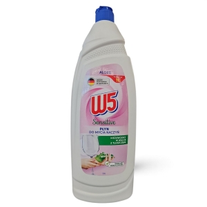 Płyn do mycia naczyń W5 1l Sensitive o zapachu aloesu