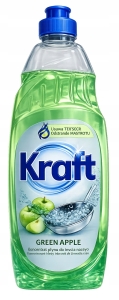 Płyn do mycia naczyń 850ml Kraft o zapachu zielonego jabłka