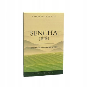 Herbata zielona liściasta Sencha o smaku mango 70 g