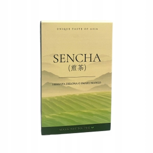 Herbata zielona liściasta Sencha o smaku mango 70 g