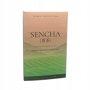 Sencha Herbata zielona liściasta o smaku liczi 70g