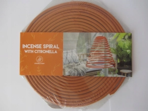 DUŻA Spirala Kadzidełko Przeciw Komarom Citronella Scent Srednica 22cm